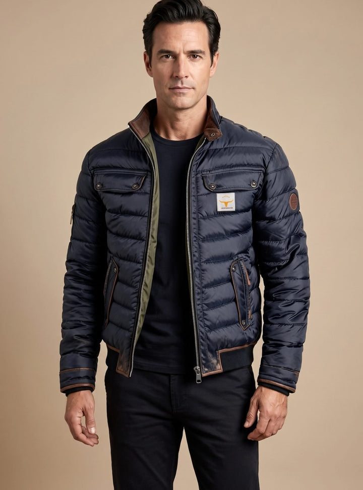 Alexander | Quilted Winter Jacket for Men with Stand Collar