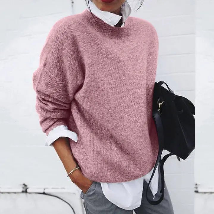 Elena | Luxury Cashmere Blend Crew-Neck Sweater