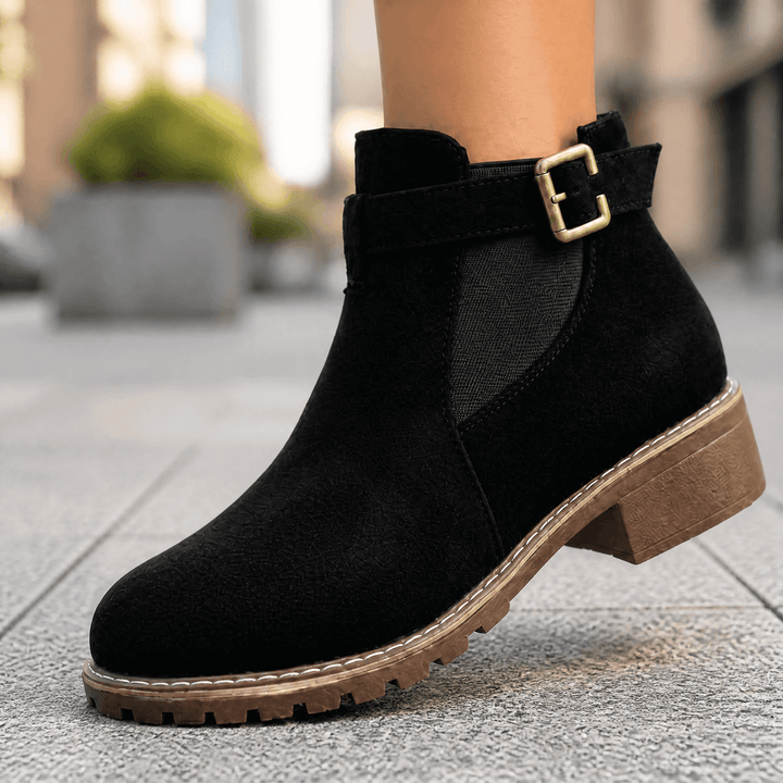 Solara | Slip On Low Heel Ankle Boots for Women