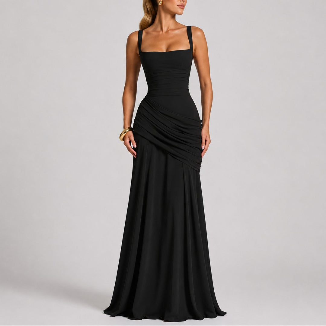 Sophia | Robe longue élégante et sophistiquée pour mariage d’automne