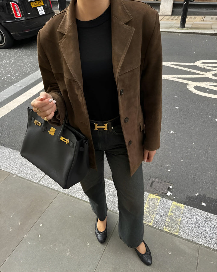 Victoria | Blazer lussuoso e morbido in camoscio