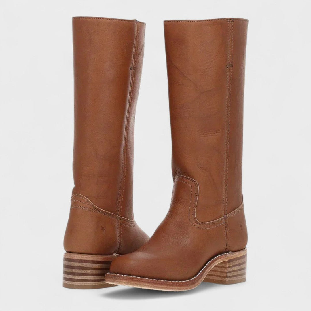 Freya | Stivali eleganti e raffinati al ginocchio in pelle, stile western