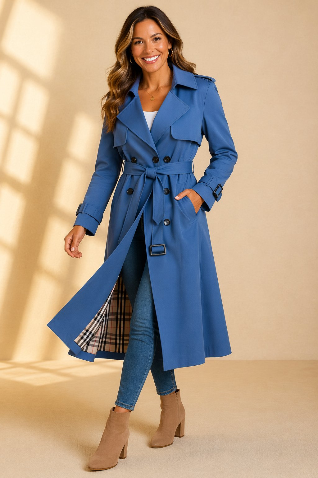 Olivia | Trench lungo elegante e confortevole