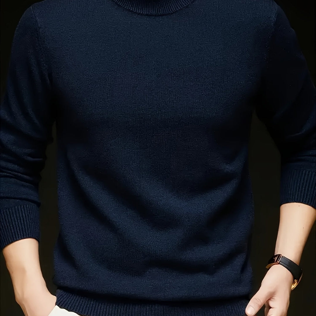 Jonah | Mock Neck Knit Sweater for Men – Comfortable Everyday Style