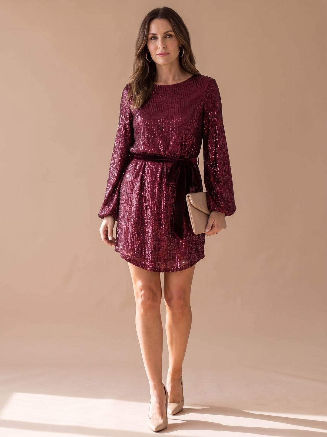 Mia | Sequin Mini Dress – Elegant Balloon Sleeve Style for Women