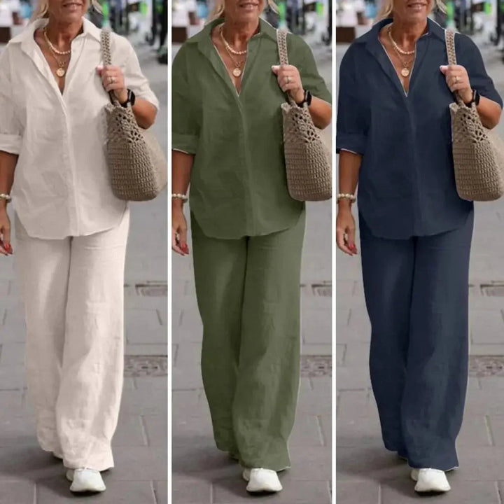 Maya | Completo elegante e leggero in lino di due pezzi