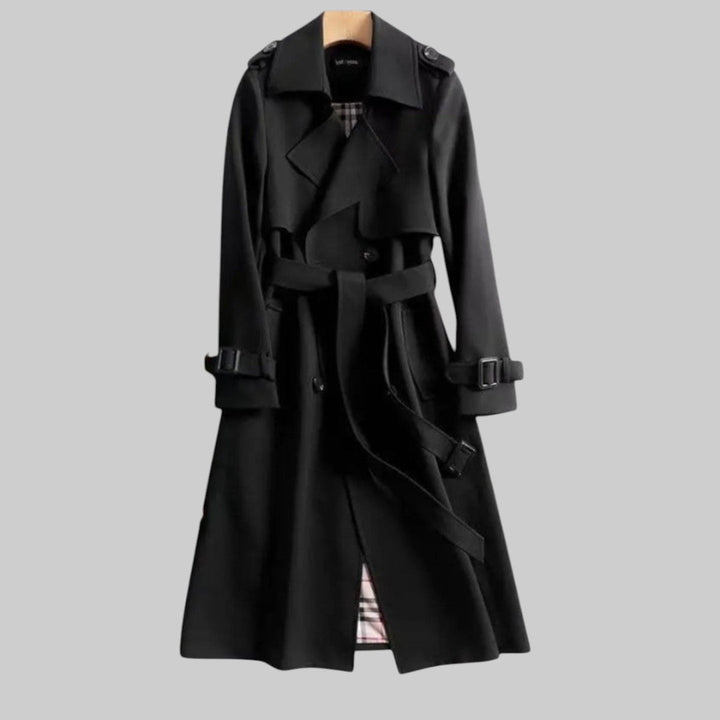 Olivia | Elegante trench coat lungo doppiopetto