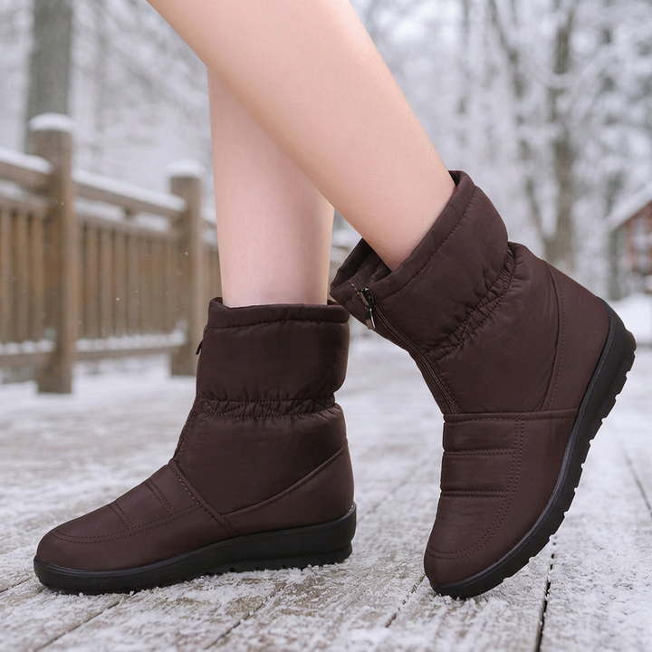 Frostbella | Snow Boots – Quilted Zip-Up Style for Women