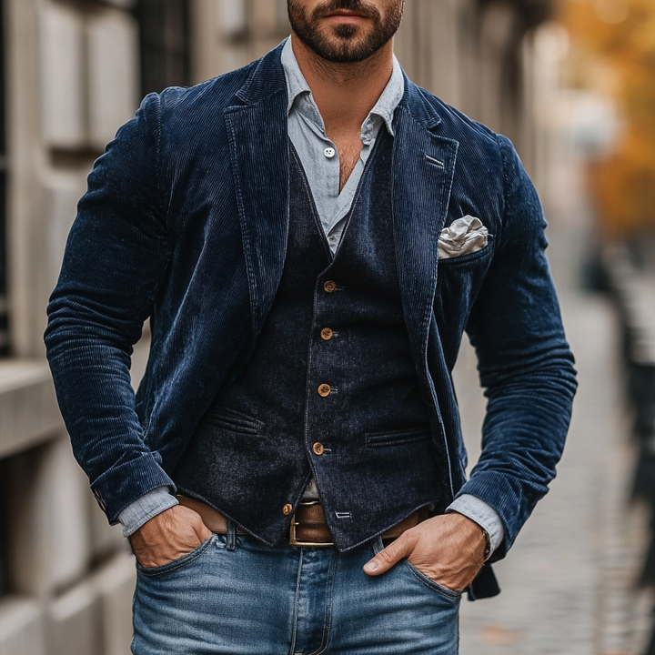Henrik | Blazer classique et raffiné pour homme avec gilet