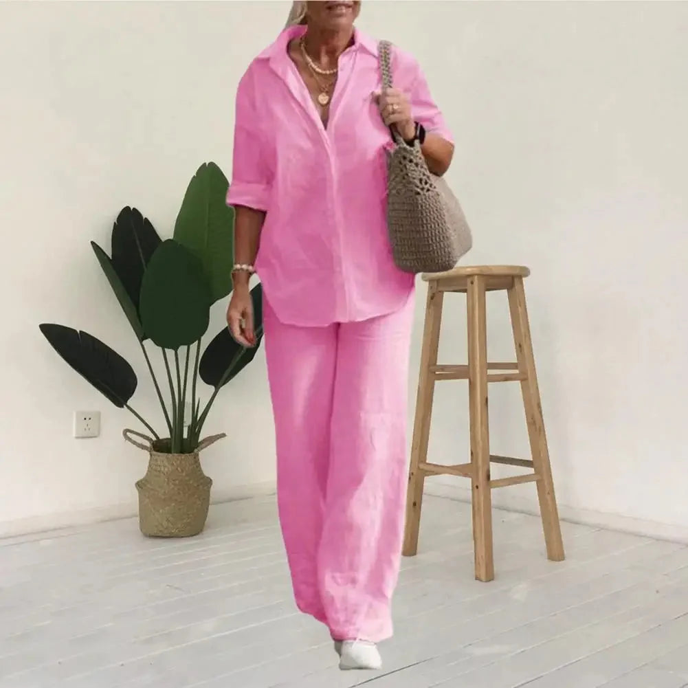 Maya | Completo elegante e leggero in lino di due pezzi