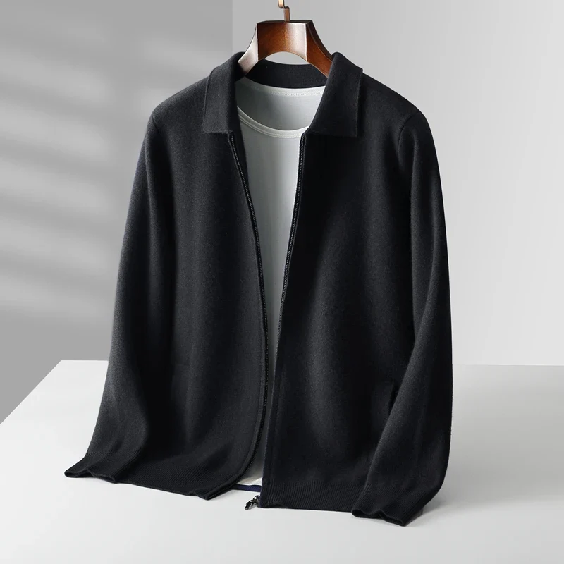 Ethan | Anspruchsvoller und stilvoller Strick-Cardigan mit durchgehendem Reißverschluss