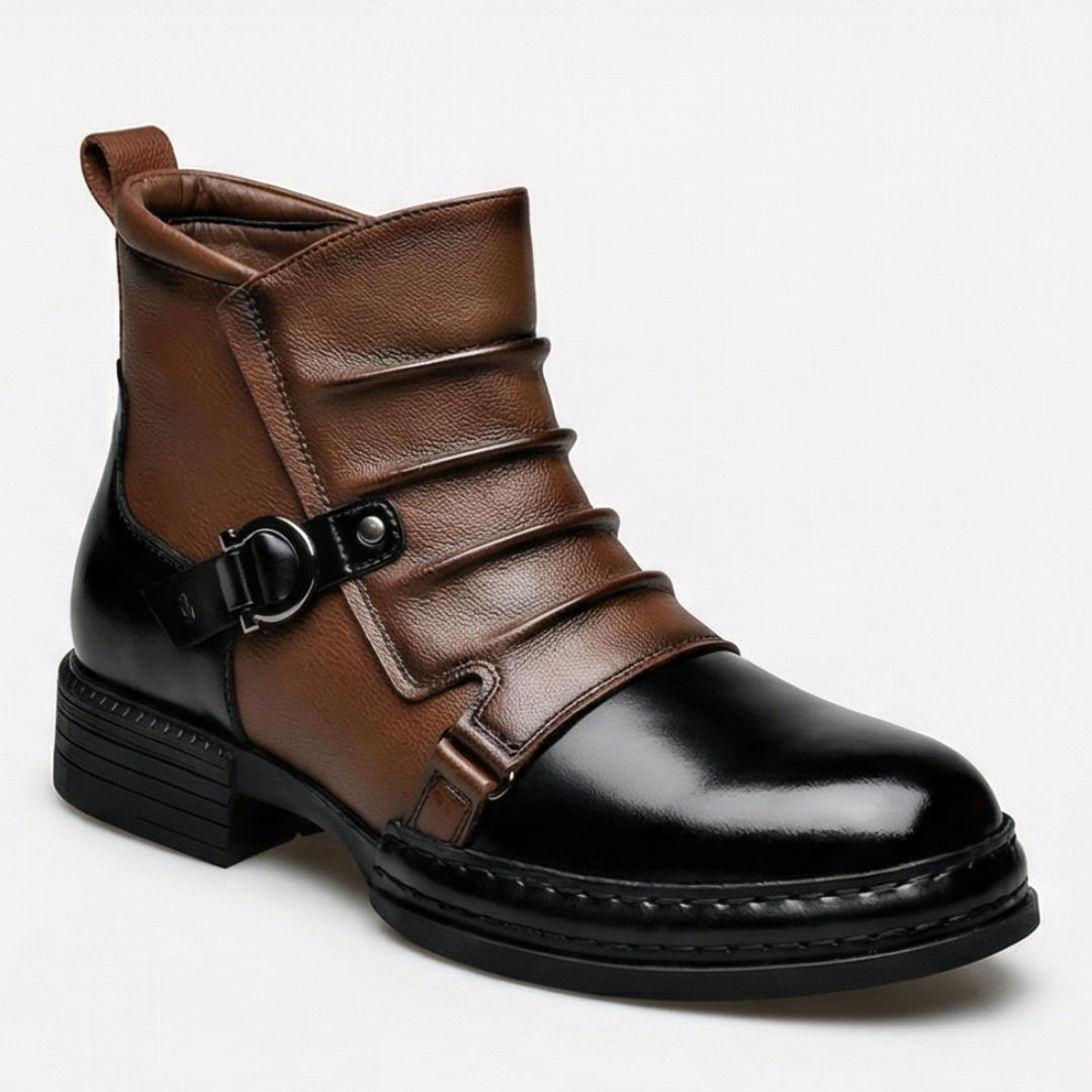 Cavalier | Two-Tone Ankle Boots for Women with Side Zipper
