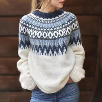Diana | Pull en laine à motif nordique pour femme, chaud et élégant