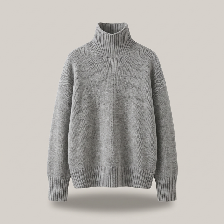 Isabella | Cashmere Sweater – Elegant High-Neck Design for Women