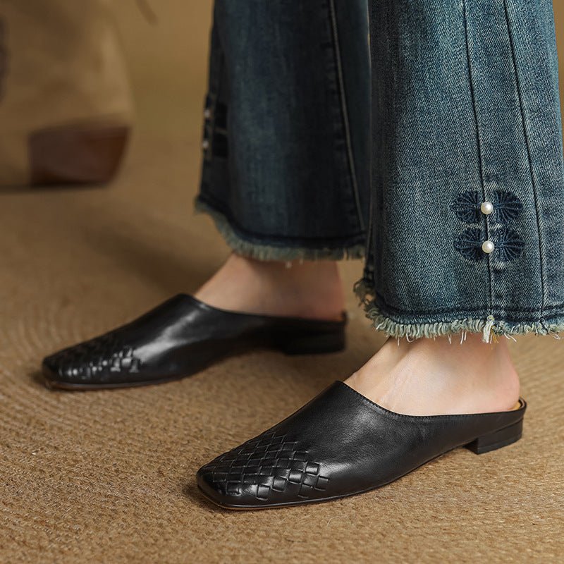 Harper | Mules eleganti e comode in pelle intrecciata