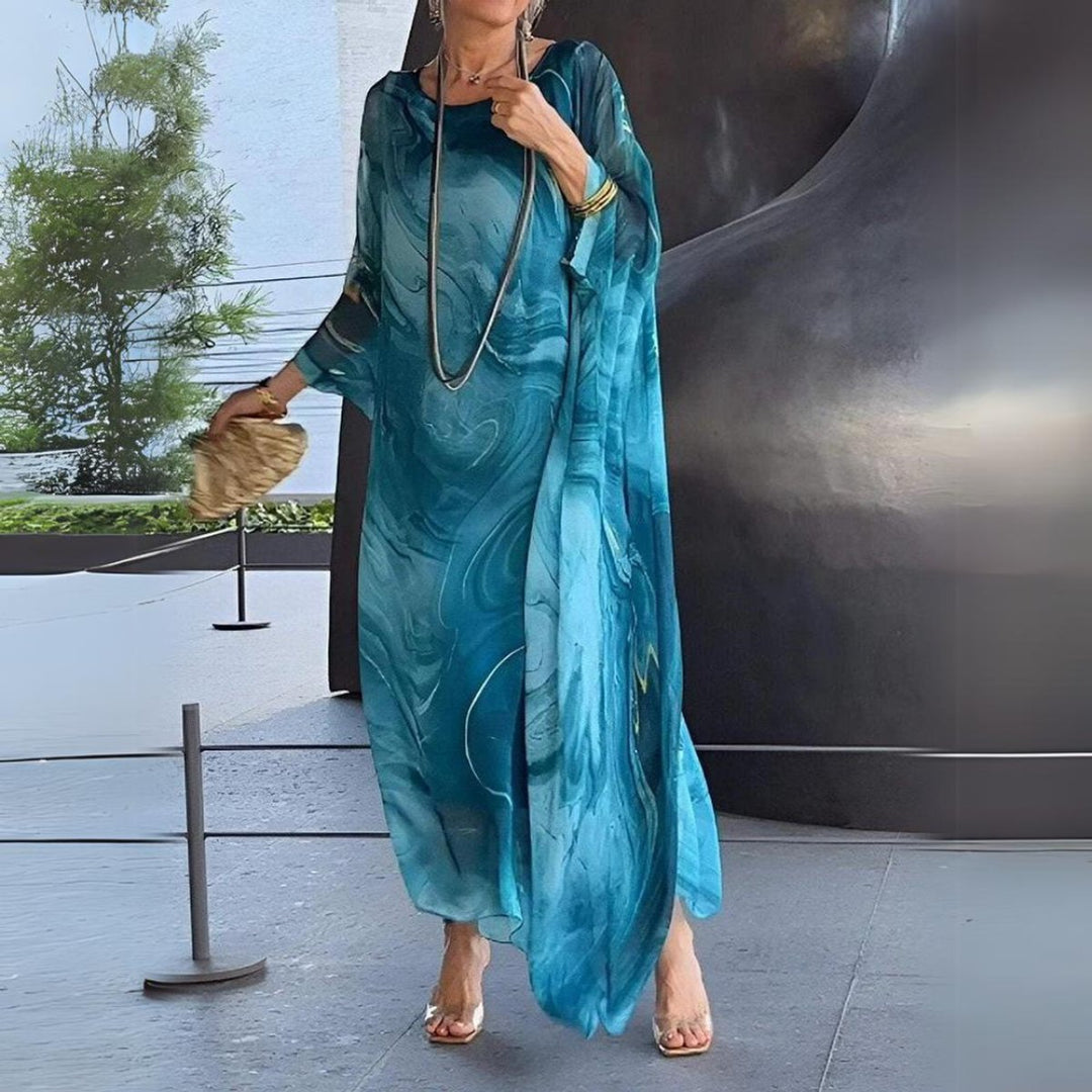 Jessica | Robe longue gracieuse à manches longues