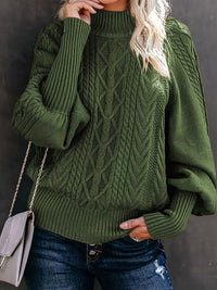 Florence | Soft Textured Knit Sweater with a Refined Half-High Collar