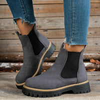 Nora | Bottines Chelsea modernes à plateforme et semelle épaisse