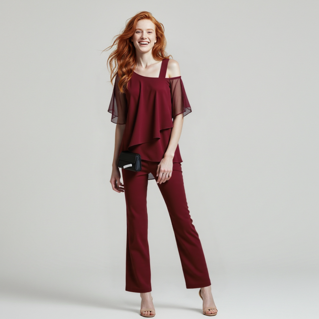 Victoria | Completo elegante e raffinato di due pezzi con spalle scoperte