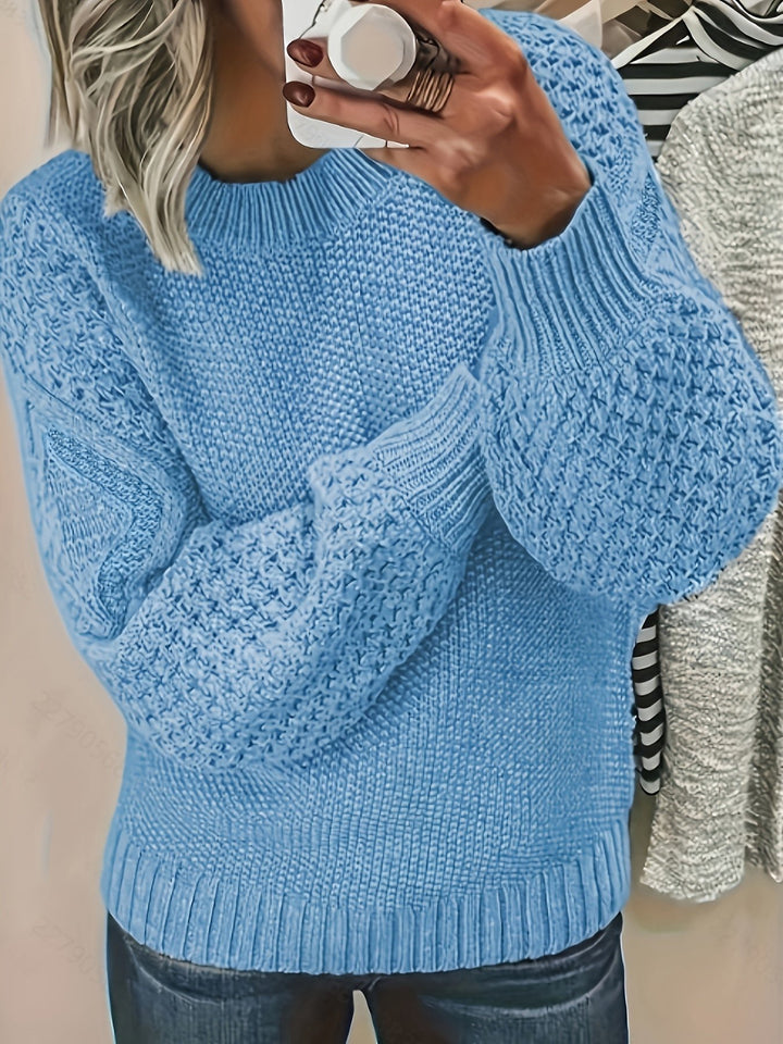 Bonnie | Lantern-Sleeve Sweater – Cozy Everyday Essential for Women