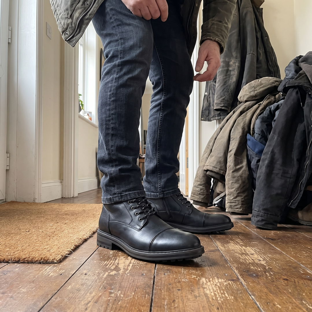 Fitzroy | Leather Ankle Boots – Rugged Comfort for Men