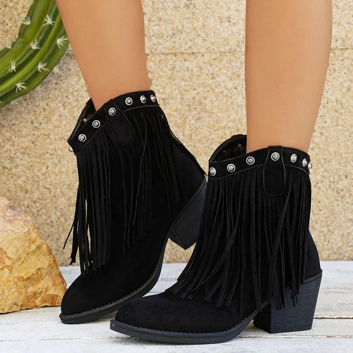 Isabella | Stivali da cowboy chic e classici con frange