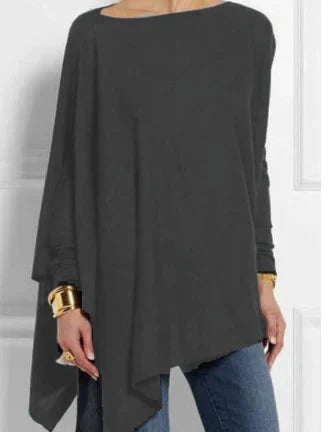 Maya | Top tunica in maglia asimmetrico, caldo ed elegante
