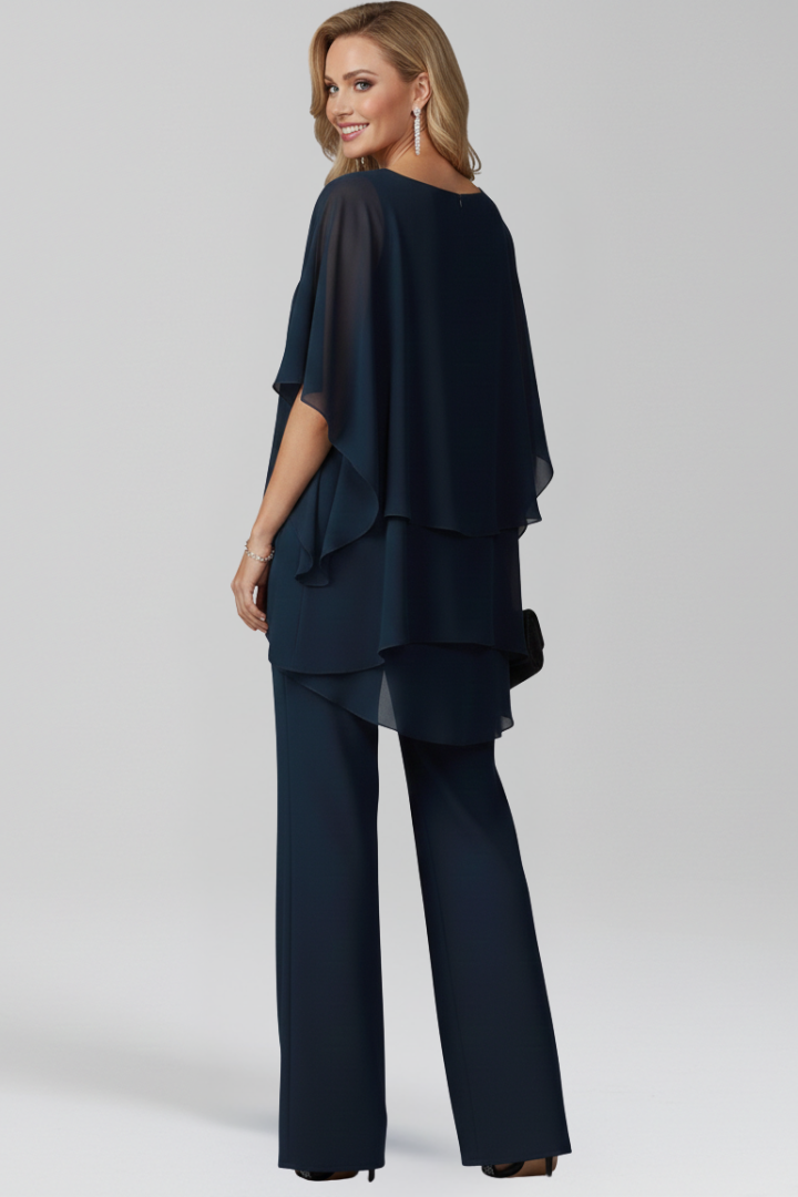 Jana | Wide-Leg Jumpsuit – Elegant Cold-Shoulder Style for Women