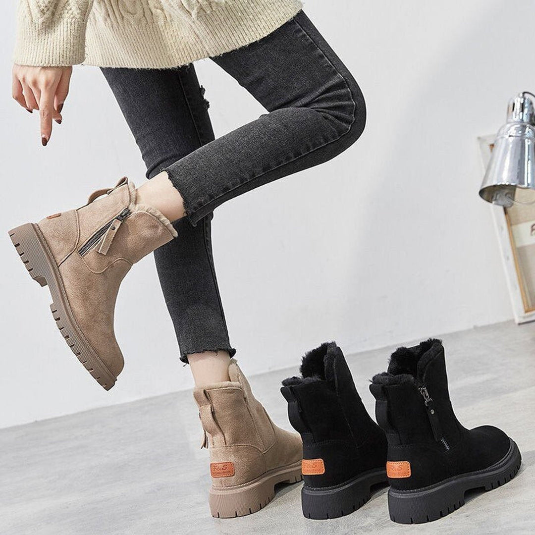 Olivia | Stivaletti in camoscio chic e confortevoli, senza lacci, per l'inverno