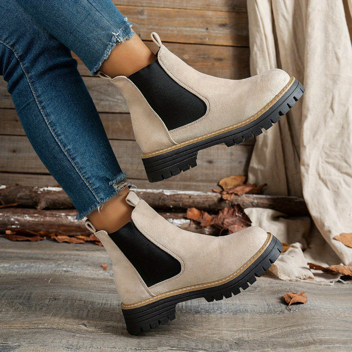 Nora | Bottines Chelsea modernes à plateforme et semelle épaisse