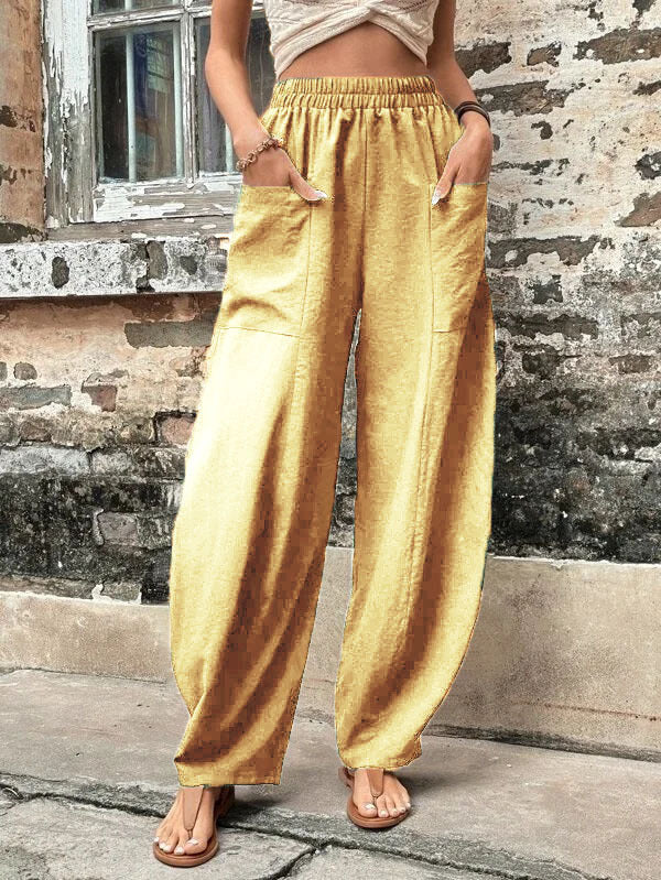 Sophia | Luftige und lässige Palazzo-Hose mit weitem Bein