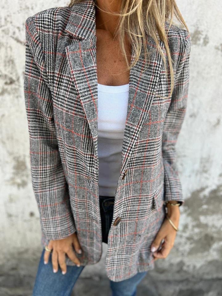 Emilia | Blazer à carreaux classique et polyvalent