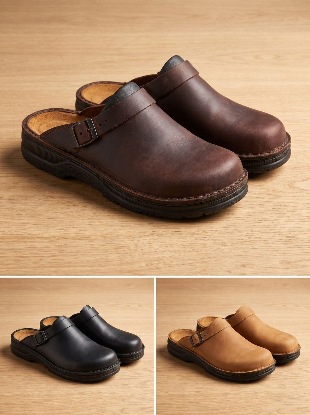 York | Orthopedic Clogs – Comfortable Leather Slip-On Design for Men