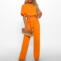 Nora | Versatile And Stylish Short-Sleeve Belted Jumpsuit