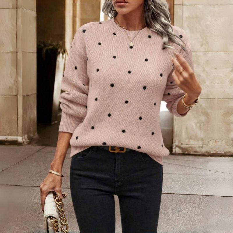 Luna | Elegant And Textured Dotted Knit Sweater