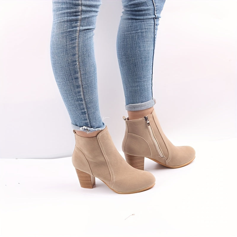 Ava | Bottines tendance à talon bloc compensé