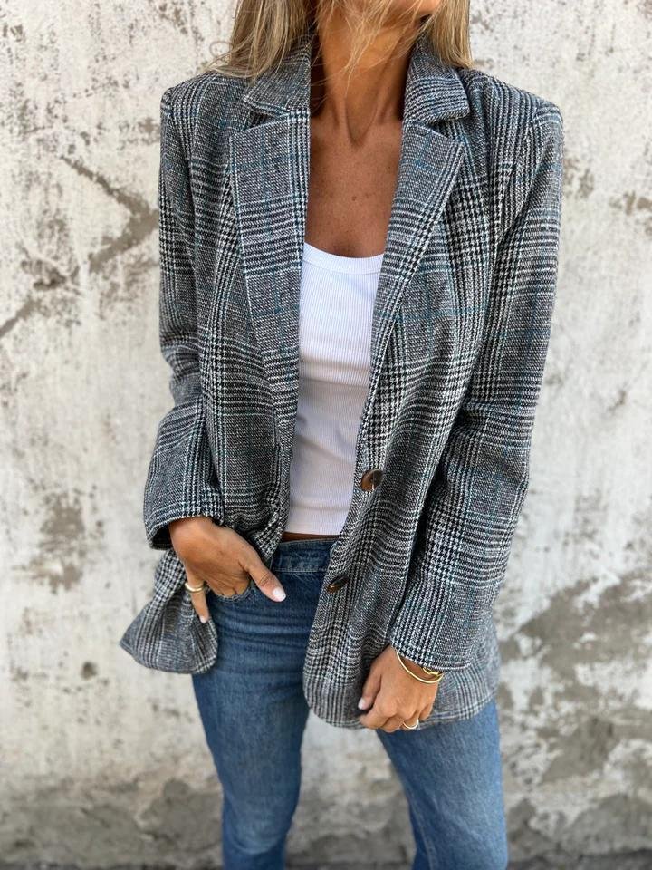 Emilia | Blazer à carreaux classique et polyvalent