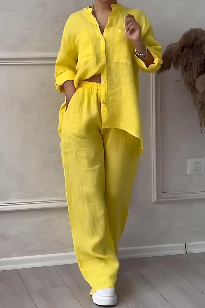 Sophia | Elegante e traspirante completo in lino a due pezzi