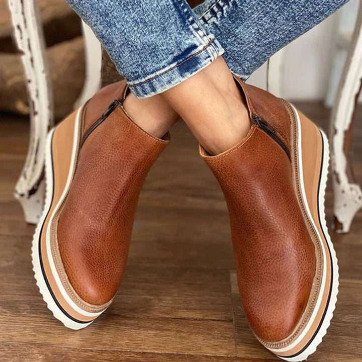Aurora | Vintage-Inspired Platform Wedge Ankle Boots