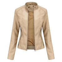 Emily | Elegant and Modern Women's Cropped Leather Jacket