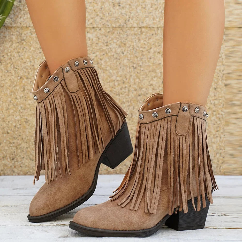 Isabella | Stivali da cowboy chic e classici con frange