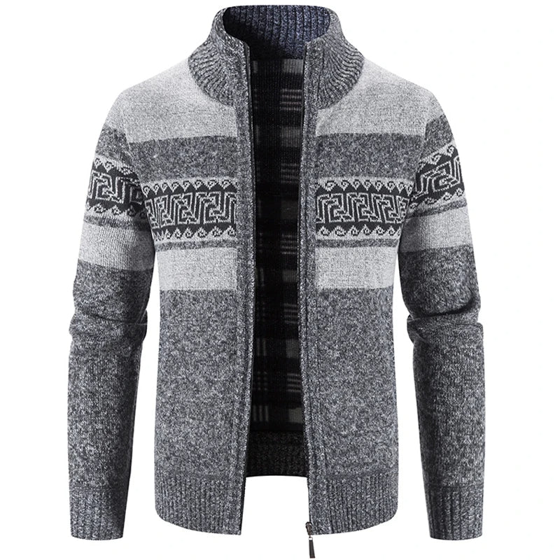 Marco | Veste-pull chaude et confortable en maille à col montant