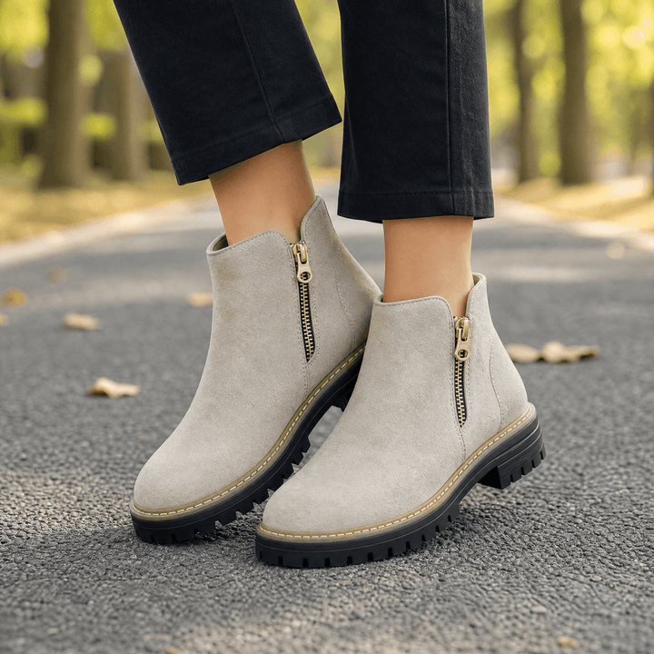 Stepara | Chelsea Boots – Soft Suede Side-Zip Design for Women