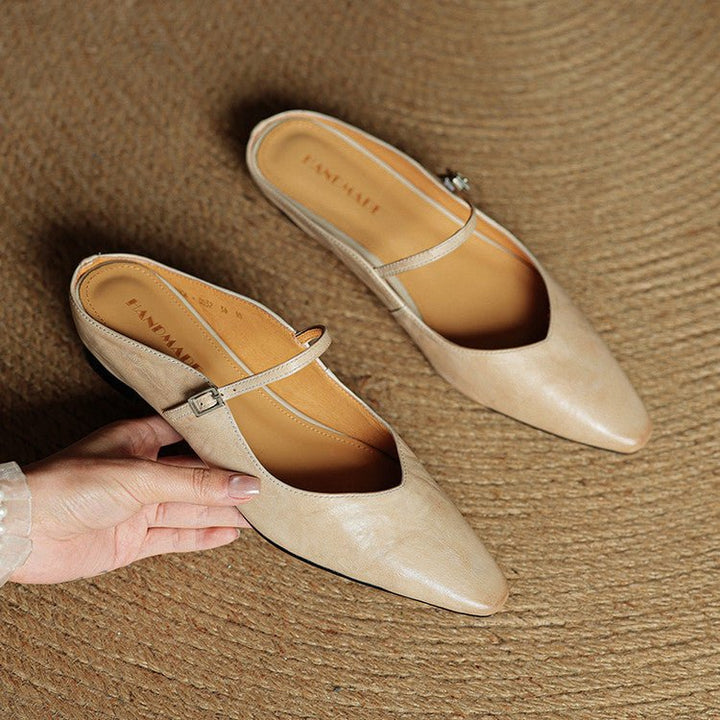 Eleanor | Mules eleganti e comode in pelle con punta affusolata