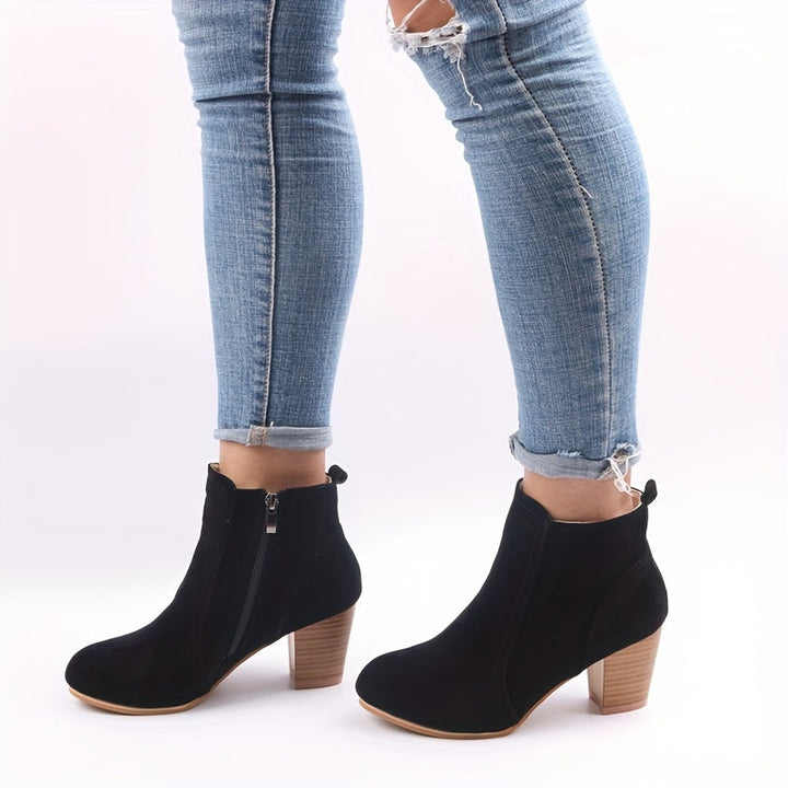 Ava | Bottines tendance à talon bloc compensé