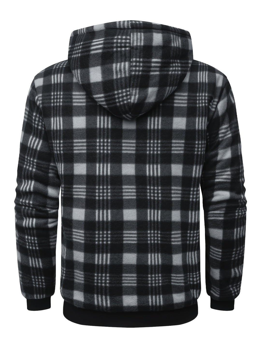 Declan | Zip-Up Hooded Jacket – Cozy Plaid Design for Men