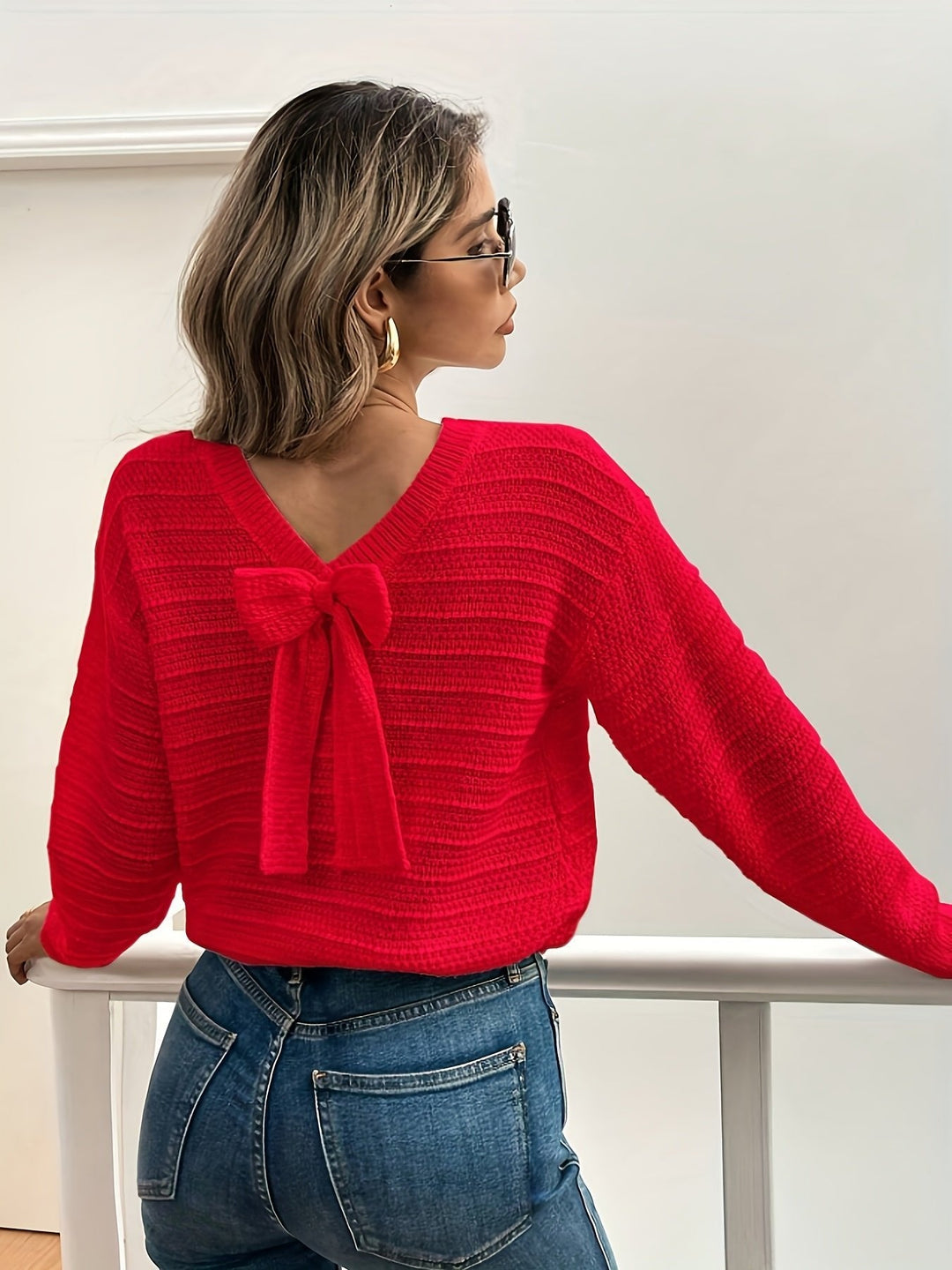 Imogen | Bow-Detail Knit Sweater for Women