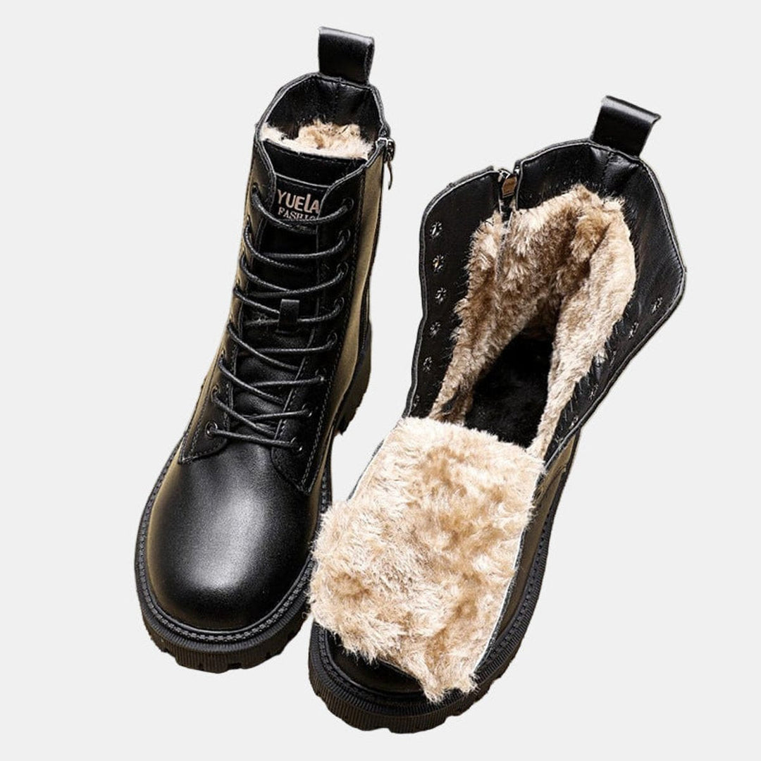 Laura | Bottines d’hiver chaudes et élégantes en similicuir