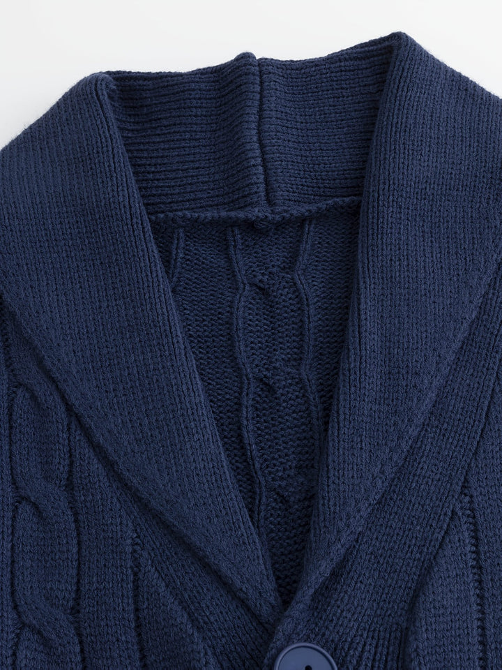 Walter | Shawl Collar Cardigan – Timeless Cable Knit Style