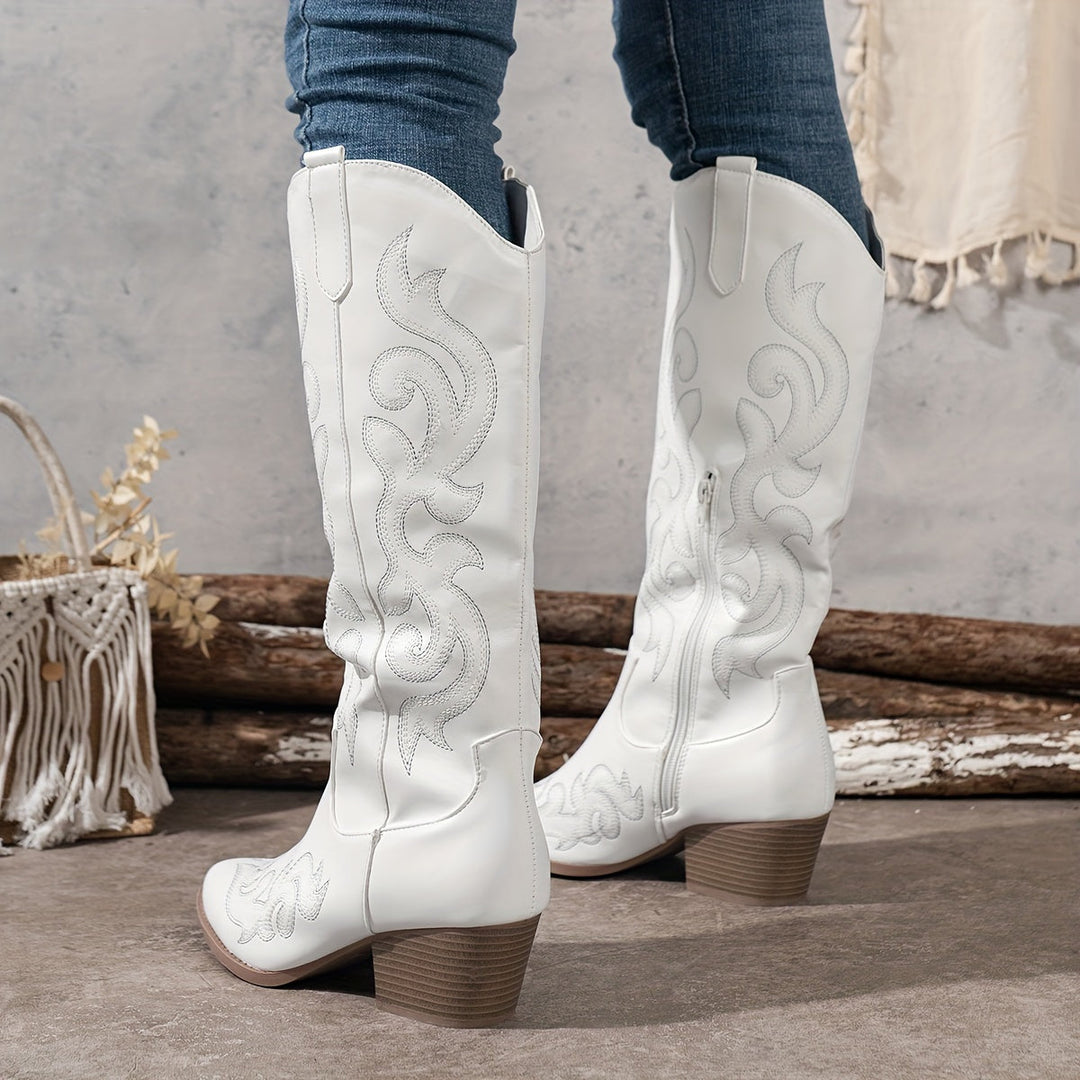 Stella | Stivali da cowboy eleganti e senza tempo per polpacci larghi